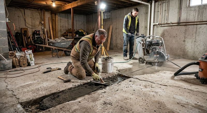 Cracked Basement Floor Repair in Okeechobee, FL