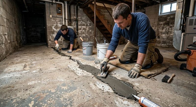 Cracked Basement Floor Repair in Okeechobee, FL